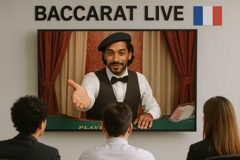 Baccara en direct avec croupiers — jeu le baccara