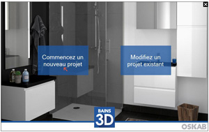 Nouveau projet logiciel salle de bain 3D gratuit Oskab