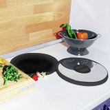 Poubelle plan de travail - 13L - Noir inox - SOKLEO
