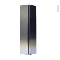 Raccord de plinthe de cuisine - Jonction d'angle ou droite - Hauteur 15 cm - Inox brossé - SOKLEO