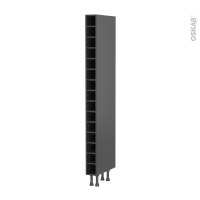 Colonne de cuisine N°98 gris - Armoire étagère - L15 x H195 x P58 cm