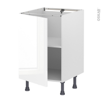 Meuble de cuisine - Bas - BORA Blanc - 1 porte - L50 x H70 x P58 cm