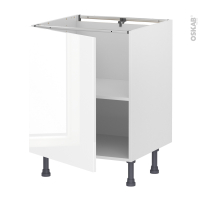 Meuble de cuisine - Bas - BORA Blanc - 1 porte - L60 x H70 x P58 cm