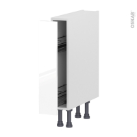 Meuble de cuisine - Range épice epoxy - BORA Blanc - 1 porte - L15 x H70 x P58 cm