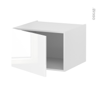 Meuble de cuisine - Bas suspendu - BORA Blanc - 1 porte - L60 x H41 x P58 cm