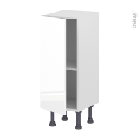 Meuble de cuisine - Bas - BORA Blanc - 1 porte - L30 x H70 x P37 cm