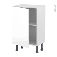 Meuble de cuisine - Bas - BORA Blanc - 1 porte - L50 x H70 x P37 cm