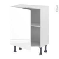 Meuble de cuisine - Bas - BORA Blanc - 1 porte - L60 x H70 x P37 cm