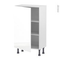 Meuble de cuisine - Bas - BORA Blanc - 1 porte - L60 x H92 x P37 cm