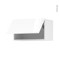 Meuble de cuisine - Haut abattant - BORA Blanc - 1 porte - L60 x H35 x P37 cm