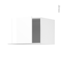 Meuble de cuisine - Haut ouvrant - BORA Blanc - 1 porte - L60 x H41 x P58 cm