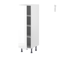 Colonne de cuisine N°26 - Armoire étagère - BORA Blanc - 1 porte - L40 x H125 x P58 cm