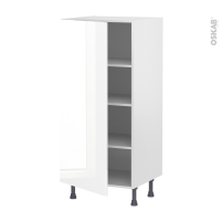 Colonne de cuisine N°27 - Armoire étagère - BORA Blanc - 1 porte - L60 x H125 x P58 cm