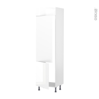 Colonne de cuisine N°2721 - Frigo 2 portes encastrables - BORA Blanc - 2 portes - L60 x H217 x P58 cm