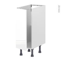 Meuble de cuisine - Sous évier - BORA Blanc - 1 porte - L30 x H70 x P58 cm