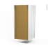 #Meuble rideau cuisine petit déjeuner coulissant  <br />Volet aluminium, L60 x H121 x P37 cm, SOKLEO 