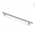 Poignée de meuble - de cuisine N°16 - Inox brossé - 35,2 cm - Entraxe 288 mm - SOKLEO
